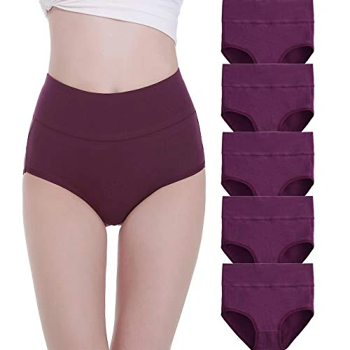 Offerta a tempo: FALARY Mutande Vita Alta Donna in Cotone, Pacco da 5 - 34% da 25.99 € a 17.14 €