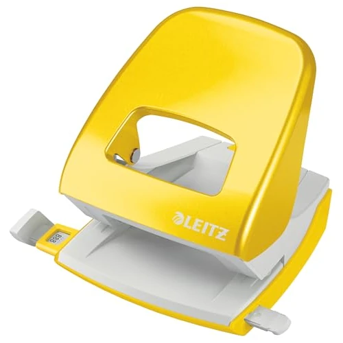 Offerta a tempo: Leitz Perforatore, Capacità fino a 30 Fogli, Barra di Selezione del Formato, Metallo, Gamma WOW, Box, 50081016, Giallo - 0.00% da 18.99 € a 18.99 €