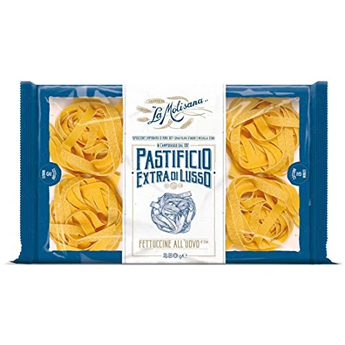 Offerta a tempo: La Molisana – Fettuccine all’Uovo n. 204, Confezione da 250 g di Pasta All’Uovo a Nido, Trafilata al Bronzo, Ideale per Primi Piatti Ricchi, Ricette Tradizionali e Gastronomia di Qualità - 28% da 1.65 € a 1.19 €