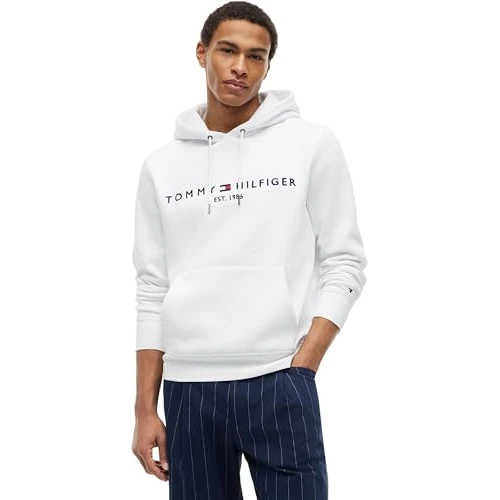 Limited-time offer: Tommy Hilfiger Men’s Tommy Logo Hoodie, White (White), S from 65.97 £ to 55.16 £ (save 16%)