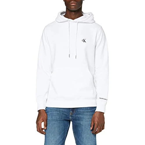 Limitiertes Angebot: Calvin Klein Herren Sweatshirt Ck Essential mit Kapuze, Weiß (Bright White), M von 99.90 EUR auf 64.95 EUR (Spare 35%)