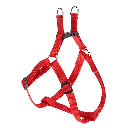 Ferplast Arnés Perro Pequeño Easy XXS, Arnés Gato Ajustable, Fácil de Llevar, 28-38 cm. Rojo