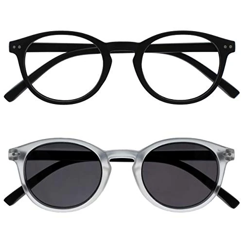 Zeitlich begrenztes Angebot: OPULIZE Zen 2er-Pack Lesebrille Mit Sonne Leser Schwarz Kristall Klein Herren Damen RS24-1C +3,00 von 6.87 € auf 6.87 € (0.00% Rabatt)
