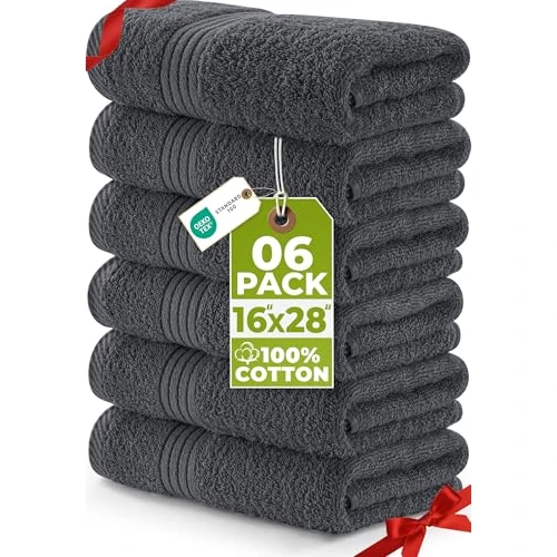 Limitiertes Angebot: Utopia Towels - Premium Handtücher - 100% gekämmte, ringgesponnene Baumwolle, ultraweich und sehr saugfähig, Dicke Handtücher 41 x 71 CM's, hochwertige Handtücher (6er-Pack, Grau) von 16.99 EUR auf 16.14 EUR (Spare 5%)