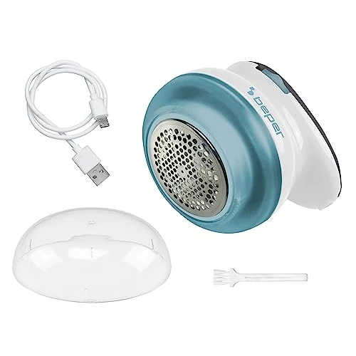 Beper Levapelucchi Ricaricabile USB, Autonomia fino a 40 minuti, Rimuove pelucchie e nodi, Lame in acciaio, Potente e Sicuro