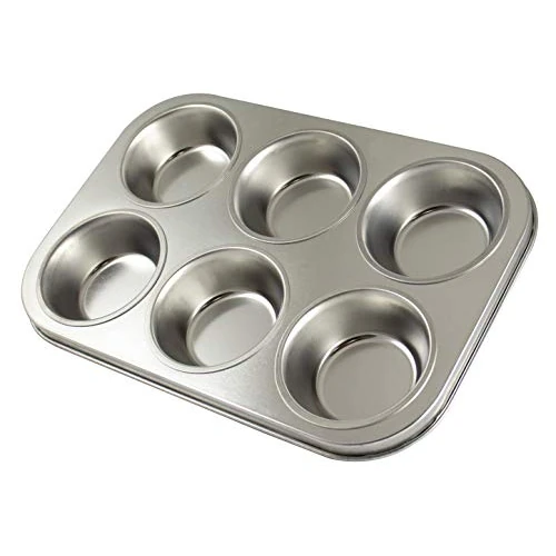Zenker 62230 forma do pieczenia babeczek/muffinek 6-częściowa, Banda 29 x 19,5 x 3 cm, linia srebrna, (kolor:argrent), ilość: 1 sztuka