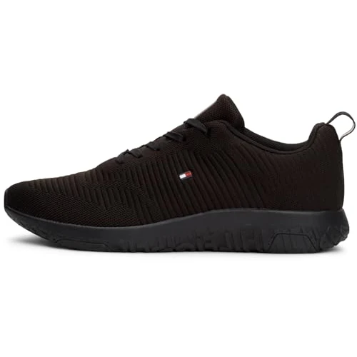 Oferta limitowana: Tommy Hilfiger Corporate Knit Rib Runner Runner Sneaker męskie buty sportowe, czarny, 41 EU z 314.99 zł na 314.99 zł (oszczędź 0.00%)