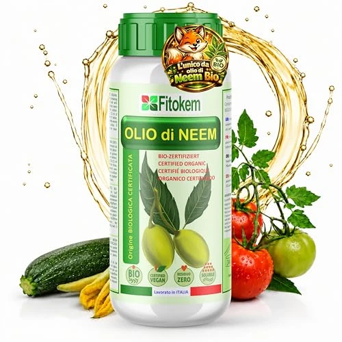 Offerta a tempo: Fitokem Olio di Neem per Piante da Olio di Neem Puro Biologico 250ml Concentrato Solubile 100% Naturale per Orto Prato Giardino Anti Afidi Cocciniglia Pidocchi Cimici Bruchi Moscerini Piante - 6% da 9.90 € a 9.30 €