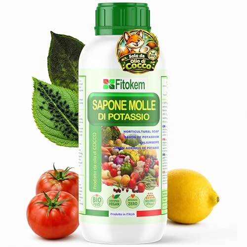Offerta a tempo: FITOKEM - Sapone Molle Potassico per Piante (1 Litro) Sapone Molle di Potassio per Piante, Insetticida ad Azione Abbattente contro Afidi, Cocciniglia, Effetto Corroborante Naturale e Lava Melata - 0.00% da 15.14 € a 15.14 €