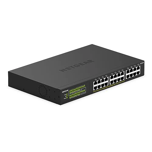 Offerta a tempo: NETGEAR Switch Ethernet PoE 24 porte Unmanaged (GS324P) — 22% da 329,99 € a 255,99 €
