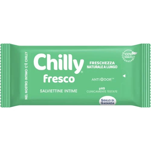 Chilly Pocket - Toallitas Gel, Íntimas Aptas Para Uso Diario, Fórmula Fresca, Es, 12 Unidad