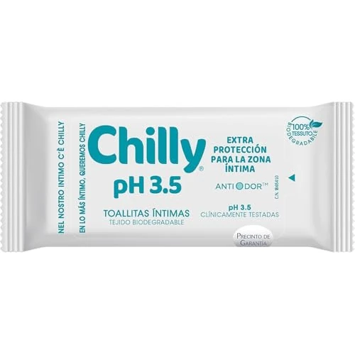 Oferta limitada: Chilly Pocket - Toallitas Ph 3.5, Íntimas Aptas Para Uso Diario, Fórmula Extra-protección, Es, 12 Unidad de 2.95 € a 2.95 € (ahorro 0.00%)