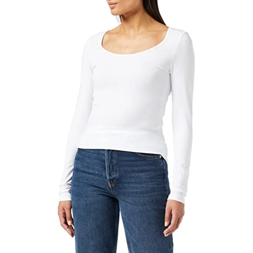 Limited offer: Vero Moda Womens Long Sleeve U Neck T-Shirt from 14.00 EUR to 14.00 EUR (save 0%)