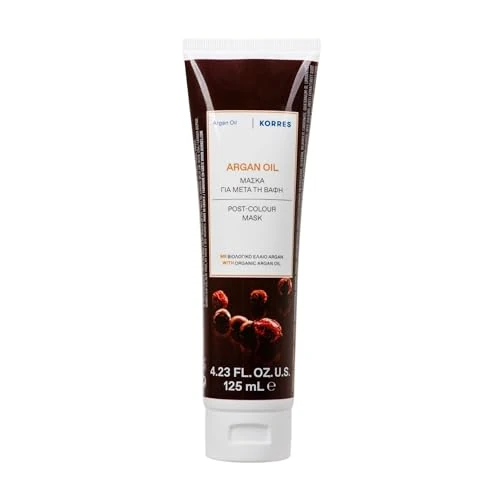 Offerta a tempo: KORRES ARGAN OIL maschera per capelli, maschera nutriente con olio di argan biologico, burro di karité e proteine del grano, ideale per capelli colorati, senza siliconi e parabeni, vegan, 125 ml - 33% da 20.50 € a 13.80 €