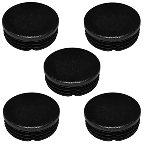 cyclingcolors 5x Tapones Tapas de tubo Insertos Redondo Negro Plástico Sillas Muebles (Ø26mm)