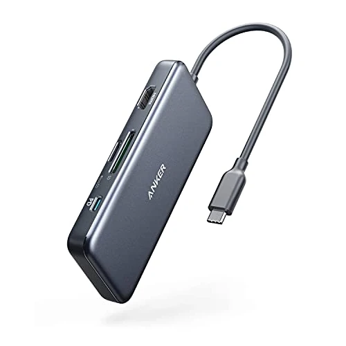 Offerta a tempo: Anker Hub USB-C Premium 7-in-1, con Erog. di Potenza a 100W, Porta Dati USB C, 4K USB C a HDMI, Card Reader MicroSD/SD, 2 Porte USB 3.0, per MacBook Pro 2016/2017/2018, iPad Pro 2018, Chromebook, XPS - 35% da 39.99 € a 25.99 €