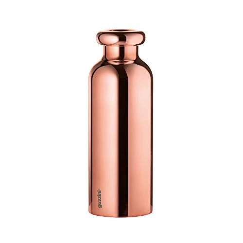 Guzzini - On The Go, ENERGY Thermosflasche, Trinkflasche Edelstahl - Goldrosa, Ø 7,3x h21,2 cm | 500 cc -116700101, Gold