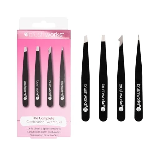 Tijdelijke aanbieding: Brushworks HD combinatie pincet 4-delige set, zwart, zwart van 8.95 € naar 8.95 € (0.00% korting)