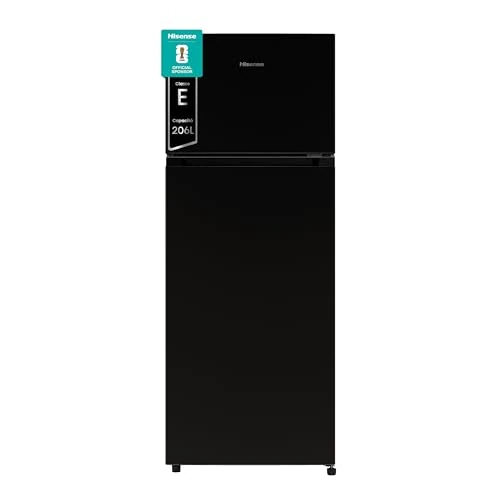 Offerta a tempo: Hisense MTM55205EB Frigorifero Doppia Porta, Libera installazione, Capacità netta 206 L, Nero, Illuminazione Led, Porte reversibili, Ripiani in vetro modulari, 143.4 x‎ 54.2 x 55 cm - 17% da 299.00 € a 249.00 €