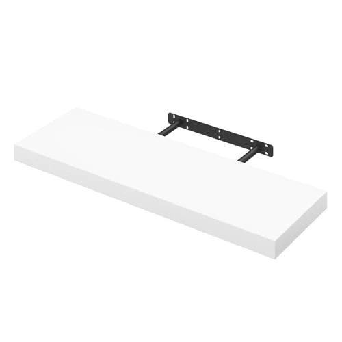 Offerta a tempo: WOLTU Mensola da Muro Rettangolare Scaffale Libreria a Parete Decorazione per Cameretta Ufficio Porta CD/Dvd in Legno Bianco 70cm RG9369ws - 23% da 25.99 € a 19.99 €