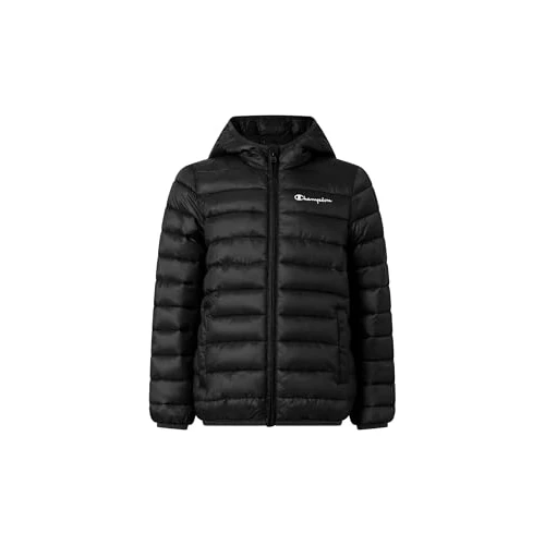 Offerta a tempo: Champion Boys-Hooded Jacket Giacca con Cappuccio, Nero (KK001), M Bambini e Ragazzi - 50% da 54.99 € a 27.58 €