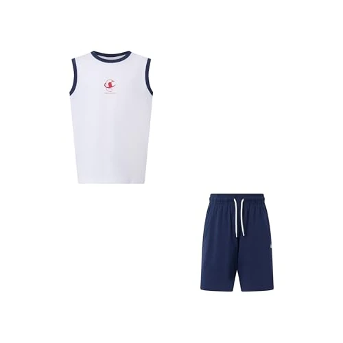 Offre limitée : Champion Ensemble Graphique pour garçon avec Logo - Blanc (WW001) - XXS de 17.74 € à 17.74 € (0.00% de remise)