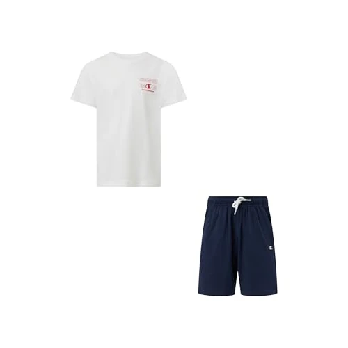 Oferta limitada: Champion Boy-Graphic Set with Logo Juego, Blanco (WW001), XS para Niños de 25.99 € a 14.99 € (ahorro 42%)
