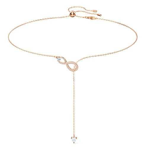 Limitiertes Angebot: Swarovski Hyperbola Y-Halskette, Unendlichkeit, Weiß, Roségold-Legierungsschicht von 135.00 EUR auf 82.55 EUR (Spare 39%)