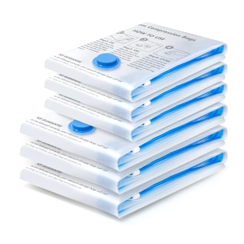 Oferta ograniczona: Torby do przechowywania próżniowego 6 sztuk 80 x 60 cm worek próżniowy ubrania próżniowe wielokrotnego użytku i trwały pokrowiec do przechowywania próżniowego na ubrania, kołdry, pościel poduszki z 69.00 EUR na 69.00 EUR (znizka 0%)