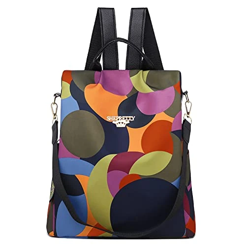 Offerta a tempo: shepretty Zaino Donna antifurto Borsa Tracolla Colorato Zainetto Viaggio Daypack zaino donna scuola, AL911 Colorato - 35% da 28.99 € a 18.84 €