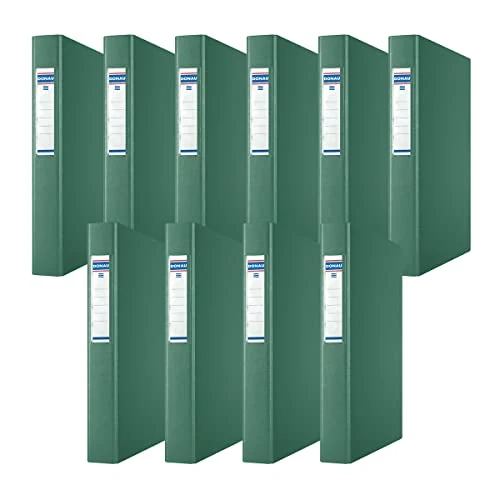 Oferta limitada: DONAU 3734001PL-06 Carpeta de anillas verde | Mecanismo de 2 anillas en D 25 mm DIN A4 carpeta de anillas de cartón de 1,9 mm de grosor con polipropileno ecológico 100 µ | Paquete de 10 de 26.20 € a 26.20 € (ahorro 0.00%)