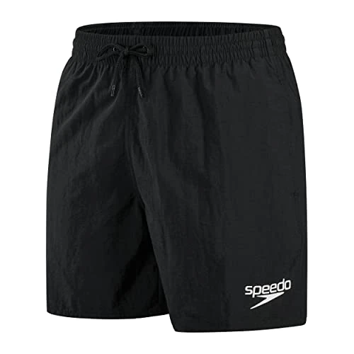 Speedo Men's 16" Watershort Swimming Trunks| Quick Dry | Comfortable Fit | Classic Style | Drawstring Waist, Black, XL