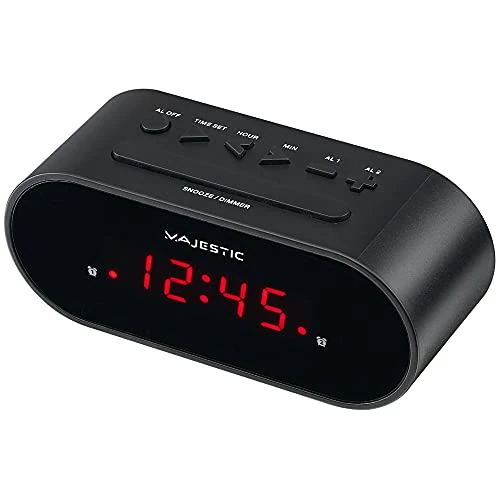 Offerta a tempo: Majestic SVE 235 - Sveglia digitale display LED, doppio allarme, snooze, nero — 22% da 19,99 € a 15,51 €