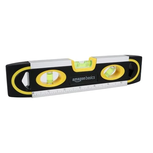 Oferta limitada: Amazon Basics Nivel magnético de bolsillo de 22.8 cm con regla, ploma/burbujas, 180, 90 y 45 grados, Negro/Amarillo de 9.99 € a 8.06 € (ahorro 19%)