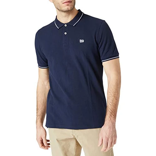 Limited-time offer: Lee Men's Pique Polo shirt, Navy Blue, M UK from 40.00 £ to 25.80 £ (save 36%)