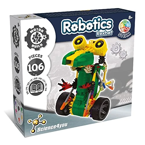 Limitiertes Angebot: Science4you - Robotik Rexbot, EIN Roboter Bausatz mit 106 Stücke - Roboter Selber Bauen mit Dieser Elektronik Baukasten, Lernspiel UNT Konstruktionsspielzeug fur Kinder ab 8 Jahre von 16.99 EUR auf 16.99 EUR (Spare 0%)