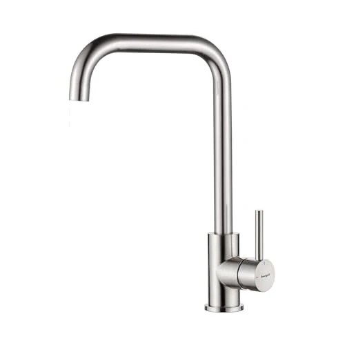 Offerta a tempo: Ibergrif Rubinetto Cucina Acciaio Inox Spazzolato, Acqua Calda e Fredda - 0.00% da 29.99 € a 29.99 €