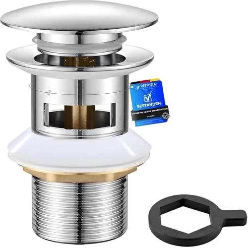 Offerta a tempo: Ibergrif Tappo Scarico Lavabo Scanalato con Troppopieno - 0.00% da 9.79 € a 9.79 €