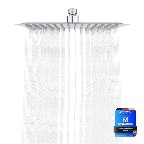 Limited offer: IBERGRIF M20292 Tête, Douchette Douche, 20x20 cm, Acier, Argent from 19.99 EUR to 18.79 EUR (save 6%)