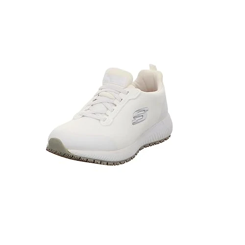 Skechers SQUAD SR, Zapatillas para Mujer, White Flat Knit, 38 EU