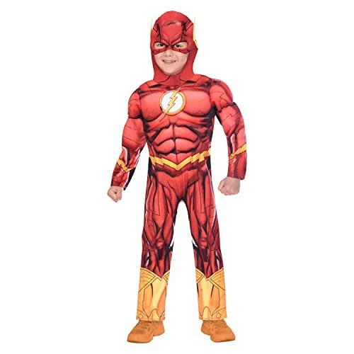 Offerta a tempo: Amscan 9906199 Costume Ufficiale Warner Bros DC Comics con Licenza The Flash (3-4 anni), Rosso - 0% da 34.99 € a 34.99 €