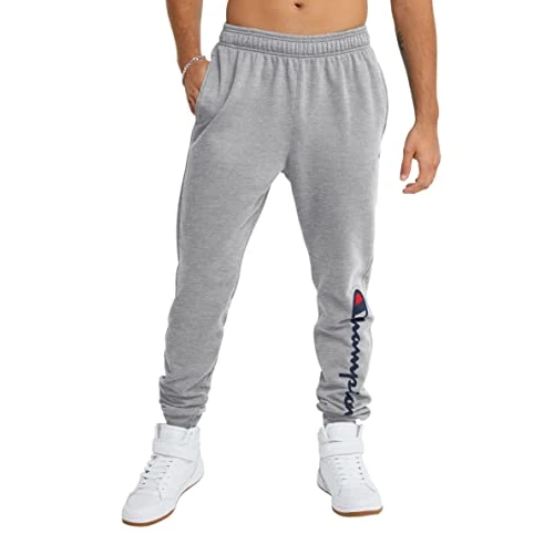 Offerta a tempo: Champion, Fleece, Joggers, Comfortable Sweatpants for Men (Reg. Or Big & Tall) Pantaloni da Tuta, Script Grigio Oxford, L Uomo - 0.00% da 43.93 € a 43.93 €