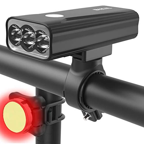 Offerta a tempo: Luci Bici LED 2400LM 6400mAh Anteriore e Posteriore USB-C Alluminio - 0.00% da 36.99 € a 36.99 €