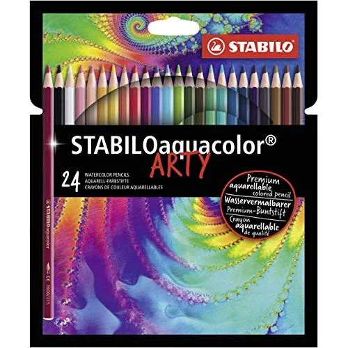 Offre limitée : STABILO STABILOaquacolor ARTY - Crayon de couleur - Etui carton x 24 crayons aquarellables - Gamme ARTY de 15.60 € à 7.49 € (52% de remise)
