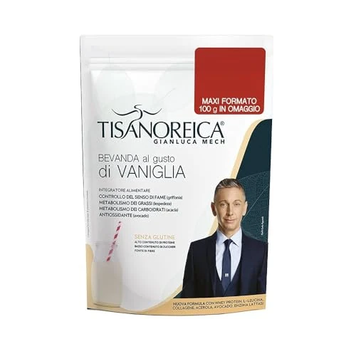 Gianluca Mech Bebida Proteica Sin Gluten con Sabor a Vainilla, Suplemento Alimenticio, 500 Gr