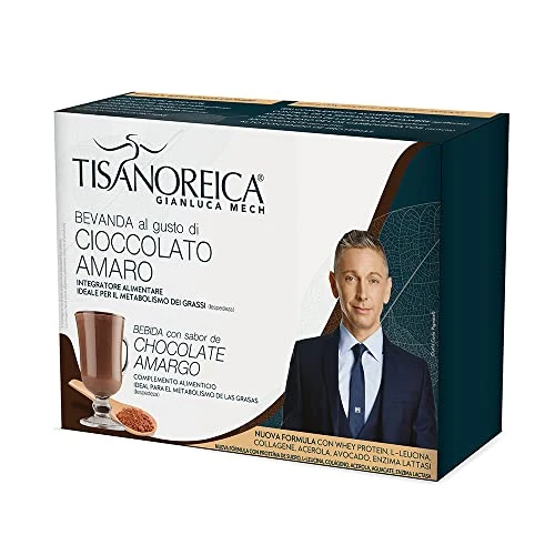 Offerta a tempo: Gianluca Mech | Tisanoreica Bevanda Proteica Cioccolato Amaro, 4 x 34g - 6% da 19.90 € a 18.71 €