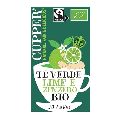 Oferta limitada: Cupper - 20 Bolsitas de Infusiones Ecológicas de Té Verde con Lima y Jengibre - Propiedades Antioxidantes y Digestivas - Apto para Veganos - Infusión BIO de 7.27 EUR a 7.27 EUR (ahorro 0%)
