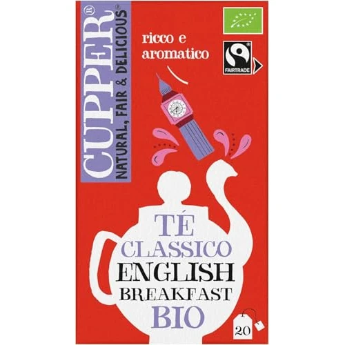 Cupper Té Negro Ecológico English Breakfast, 20 Bolsitas
