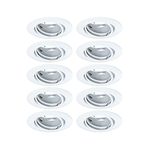 Offerta a tempo: Paulmann 93400 Lampada da incasso LED Base rotonda 10 faretti da incasso da max. 10 Watt bianco apparecchio da incasso metallo spot da soffitto GU10 - 0.00% da 41.83 € a 41.83 €