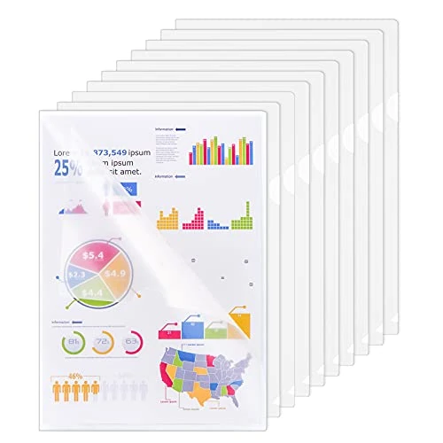 Offerta a tempo: ZCZN Cartelline Portadocumenti A4 in Plastica, Colore Trasparente - 17% da 11.99 € a 9.99 €